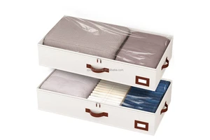 Under Bed Storage Containers with Window Closet Organizers and Storage Bags Foldable Underbed Storage Bags for Blankets