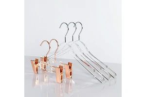 Wholesale Custom Pant Clothing Store Transparent Acrylic Stand Rack clear Laundry Coat Clothes Hanger for Baby Kids Adult Cloths