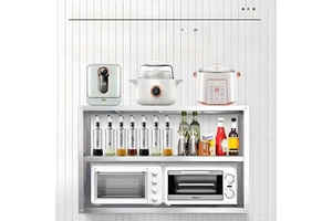 Stainless Steel 201/304 Wall-Mounted Storage Rack Commercial Kitchen Steel Fabrication High Load Capacity Corrosion Resistance