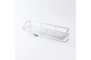 Wall-mounted trapezoidal stainless steel storage rack - space-saving storage