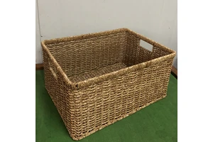 Woven Basket Multifunction Storage Baskets Grey Color Plastic Package Simple Rattan Customized Brown Black White Kitchen Storage