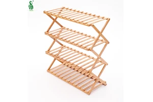 Modern Foldable Multi-Layer Bamboo Shoe Rack Eco-Friendly 6-Shelf Portable Home Furniture Storage Organizer Free Installation