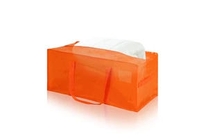 Large Capacity Rectangular Storage Bag with Reinforced Handles Clothes Quilts Moving Travel Foldable Multipurpose Use