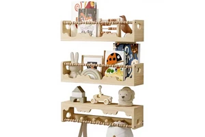 Solid Wood Wall Mounted Bracket Wall Storage Rack Wooden Board Holder Suitable for Both Study Rooms and Living Rooms