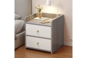 Bedside Table Simple Modern Small Household Storage Cabinet Storage Rack Bedroom Internet Celebrity Mini Cabinet MDF Material