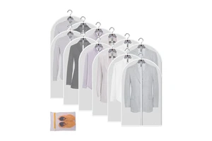 Clear Garment Suit Bags for Storage Hanging Dust-Proof Cover Bag With Zipper for Dress Closet Clothes Storage Bag