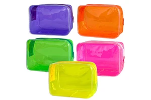 Factory Custom Colorful Transparent Makeup Bag PVC Wash Bag Large Capacity Travel Cosmetics Organizer Makeup Pouch for Women