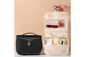 Customized Travel Makeup Bag Waterproof Hanging Toiletry Bag with Hook High Quality Women Wash Storage Cosmetic Pouch
