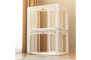 Supply Clothes Storage Organizer Sturdy Stackable Bins for Closet Storage Foldable Clothing Storage Boxes With Zippers