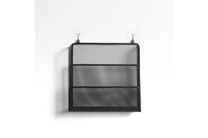 Best-selling Metal Mesh Wall-mounted Office Storage Racks Document Holders No-drill Tiered Minimalist-style Storage