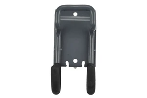 Double J Garage Wall-Mounted Metal Coat Rack with Single Tier Slat Tools Hanger Featuring Double J Hooks for Storage