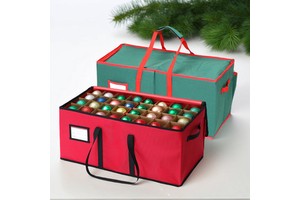 Oxford Cloth Handheld Decorative Storage Box Foldable and Detachable Compartment Christmas Bauble Organiser Gift Bag