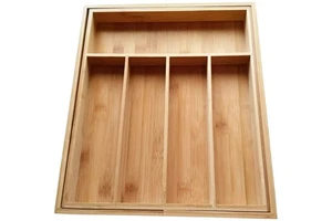 Bamboo Expandable Kitchen Drawer Organizer Drawer Divider Silverware Drawer Organizer