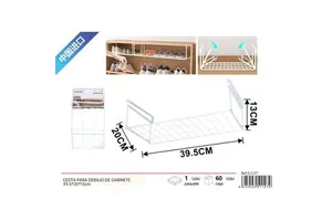 White 39.5*20*13cm Under Cabinet Storage Basket