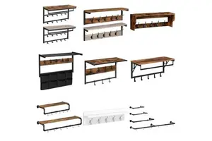 Wholesale Wall Mounted Coat Racks, Wall Mount Coat Rack for Clothes Hat Organizer, Coat Stand with Hooks on Wall