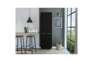 Baleare Five-Shelf Pantry Cabinet with Four Black Legs for Kitchen Organization
