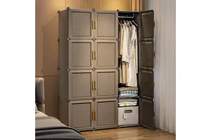 Simple Design of Bedroom Modular Clothing Patchwork Wardrobe Assemble Plastic Storage Cabinets