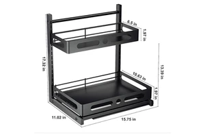 High Quality Control Pull Out Drawer Sink Cabinet Multifunction Kitchen Spice Organizer Cabinet Rack