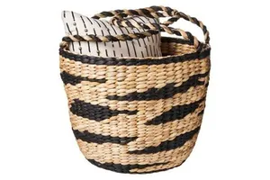 Seagrass Basket Handmade Woven Storage Organizer for Home Decor Wholesale Supplier from Vietnam