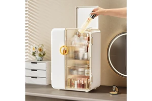 Multifunction Drawer Type Transparent Makeup Storage Box Cosmetics Organizer Plastic Desktop Organizer for Makeup Storage BT-406