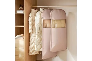 Wholesale Custom High-Quality Self-Compressing Hanging Storage Bag | 40% Compression Garment Organizer for Coats & Clothes