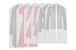 Clear Plastic Storage Peva Garment Bags Hanging Clothes Cover for Wardrobe Space