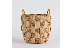 Water Hyacinth Woven Storage Baskets with Handle