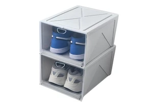Hot Selling Plastic Basketball Shoe Storage Box - Transparent Display Container, DIY Stackable, Cabinet - Level Display Effect