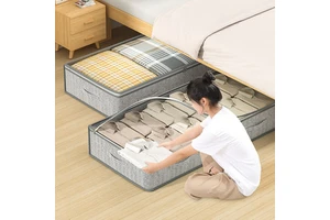 New Modern Under Bed Storage Non-woven Fabric Clothes Storage Bag Portable Bedding Storage Reinforced