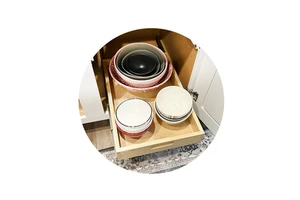 Pull Out Cabinet Organizer,Soft Close Slide Out Wood Drawer Storage Shelves for Kitchen,Base Cabinet Organization for Pantry