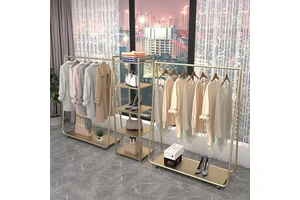 Modern Custom-Made Removable for Steel Freestanding Easy Assembly Space Saving Clothes Rack for Garment Store