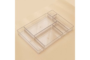Multifunctional Office Stationery Plastic Storage Container Drawer Storage Box Plastic Makeup Clear Storage Box