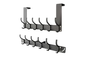Folding Stainless Steel Coat Organizer Rack Cloth Hanging Over the Door Hooks Hanger Over Door Hook