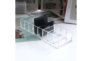 Clear Plastic 8 Slots Blush Powder Household Cosmetics Storage Box Lipstick Holder Makeup Organizer Cosmetic Makeup Tools Case
