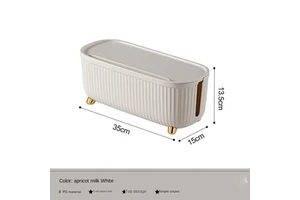 DC-918 Plastic Flexible Desktop Cable Storage Box Eco-Friendly Design Large Capacity Detachable Organizer for Power Data Cables