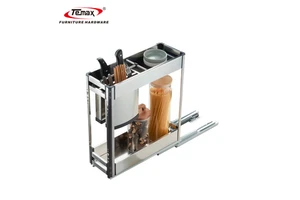 Temax 2026 New Kitchen Drawer Organizer with Stainless Steel Storage System for Kitchen Cabinet Furniture Accessories