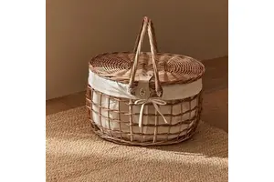 Storage Woven Basket for Picnics - Fruit and Vegetable Basket - Home Living Room Storage Basket Desktop Woven Handbag Basket