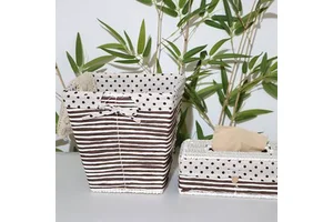 Hot Sale Durable Home Storage Dirty Clothes Basket Companion Handwoven Laundry Hamper Woven Cotton Rope Tissue Box