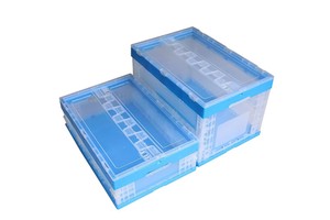 NEXARA Solid Style Stackable & Foldable Plastic Crates Collapsible Moving Tote Box