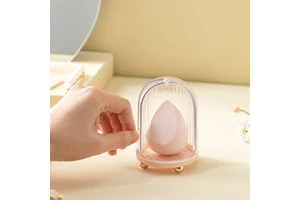 Washable Reusable Makeup Sponge Holder Beauty Sponge Blender Travel Case Cosmetic Sponge Carrying Case Container