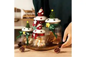 280mlNew Product Ideas Christmas Home Storage Sealed Jars for Cute Holiday Gifts with Factory Prices