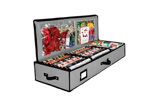 2024 New Color Stripe Christmas Ornament Storage Bag Moisture-proof Christmas Cardboard Storage Bag