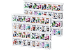Clear Acrylic Modern Four-Tier Display Stand Wall-Mount Stackable Collectible Organizer Dustproof Toy Figure Storage Shelf