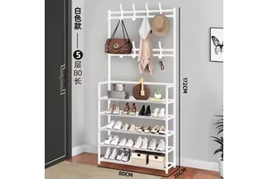 Four-Layer Multi-Tier Shoe Rack Storage Boxes Minimalist Square Design for Clothes & Footwear Organization