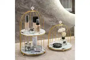 Double Layer Cosmetic Storage Holders Bathroom Makeup Organizer Bedroom Desktop Storage Rack