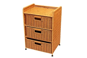 Plastic Woven Bedside Cabinet Modern Simple Multifunction Storage Organizer for Household Use