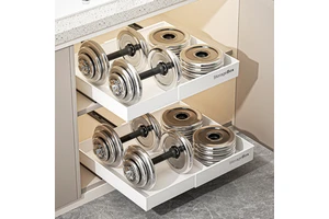 Modern Cabinet Organizer, Adjustable and Expandable No-Drill Storage Box Set, Adjustable Classification for Kitchen Utensils