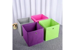 Wardrobe Foldable Clothes Storage Organizer Bag Large Capacity Non Woven Cloth Storage Shopping Box Bags