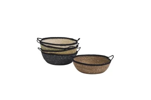 New Arrival Handwoven Braided Seagrass Storage Basket Round Shape Sustainable Organizer Basket Wholesale Bulk Supplier