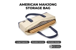 Polyester Handbag Three-Piece Mahjong Storage Portable Cosmetic Travel Organizer Toiletry Bag Unisex